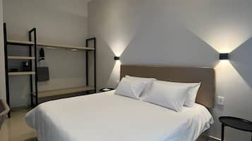 Standard Double Room | Desk, laptop workspace, blackout drapes, iron/ironing board