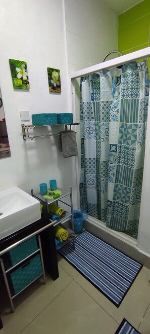 Towels, soap, toilet paper
