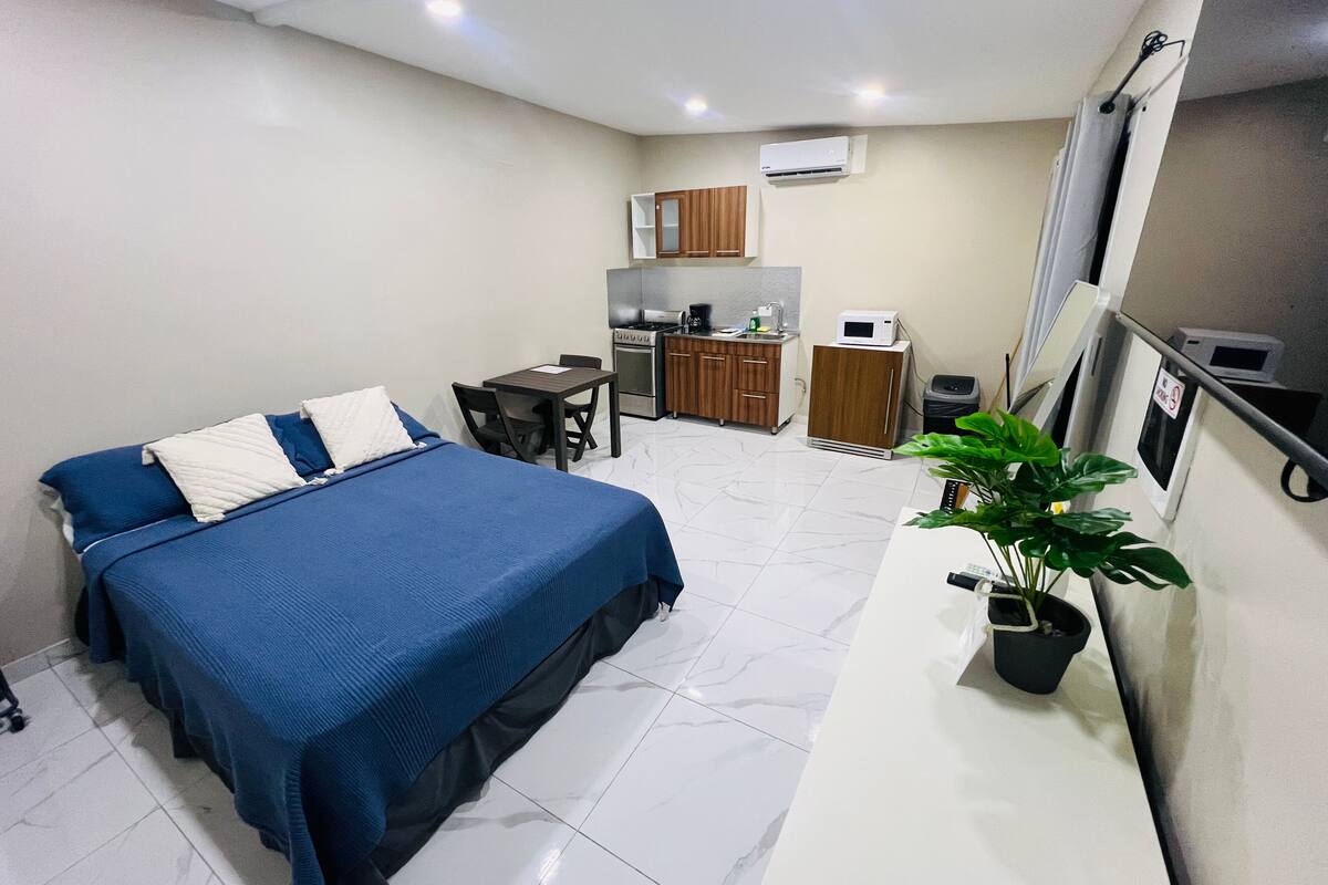 Studio, Patio, Pool View | Laptop workspace, iron/ironing board (on request), WiFi (free)