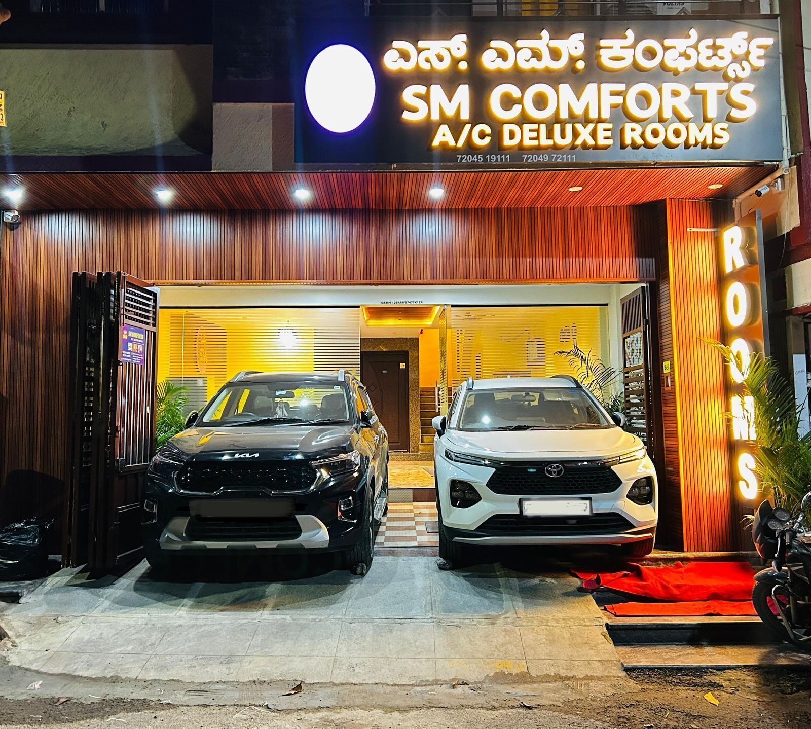 Free self parking, free valet parking