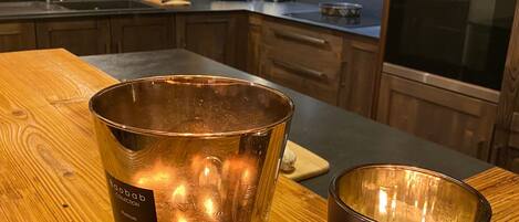 Fridge, microwave, dishwasher