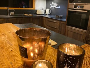 Fridge, microwave, dishwasher