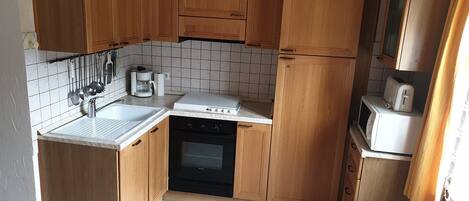 Fridge, microwave, dishwasher