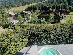 Outdoor spa tub - Spacious chalet in Châtel for 14 people with sauna (Châtel)