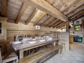 Dining - Independent chalet in Courchevel 1650 with sauna, 4 bedrooms, parking (Courchevel 1650)