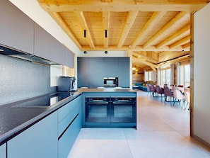 Fridge, microwave, dishwasher