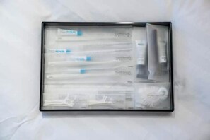 Hair dryer, towels, toilet paper