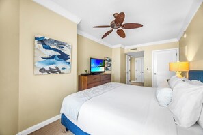 4 habitaciones, tabla de planchar con plancha y cuna de viaje 