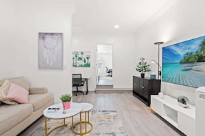 House, Multiple Beds, Patio, Garden View (1832 Pomona) | Living area | 42-inch flat-screen TV with digital channels