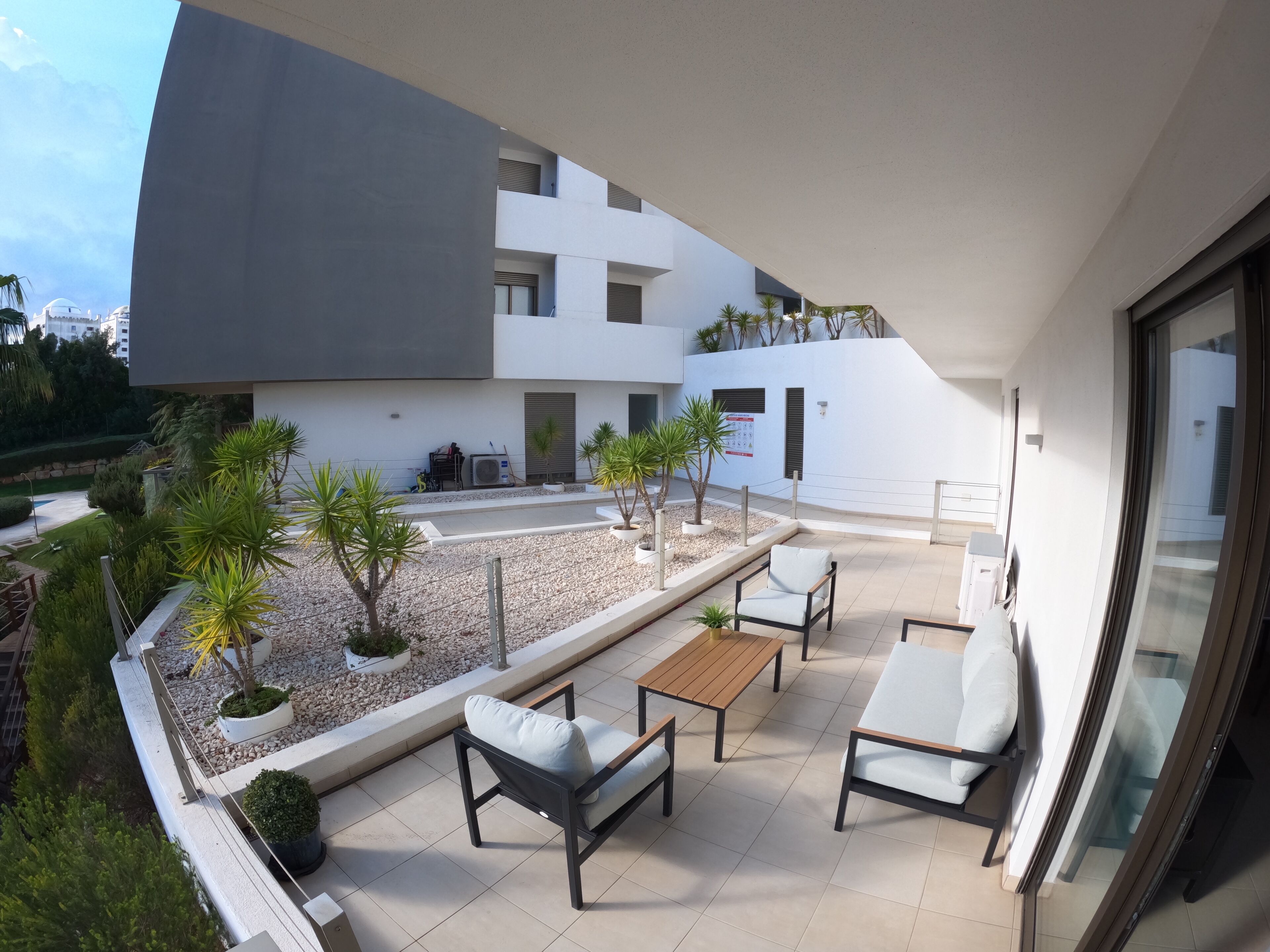 Comfort-Apartment, 2 Schlafzimmer, Balkon, Poolseite | Terrasse/Patio