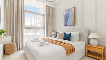 Senior Apartment | Egyptian cotton sheets, premium bedding, memory foam beds, in-room safe