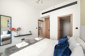 Design Apartment | Egyptian cotton sheets, premium bedding, memory foam beds