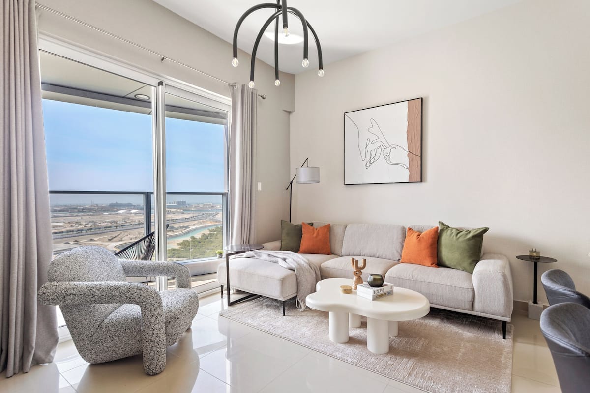 Comfort Apartment | Living area | 50-inch Smart TV with digital channels