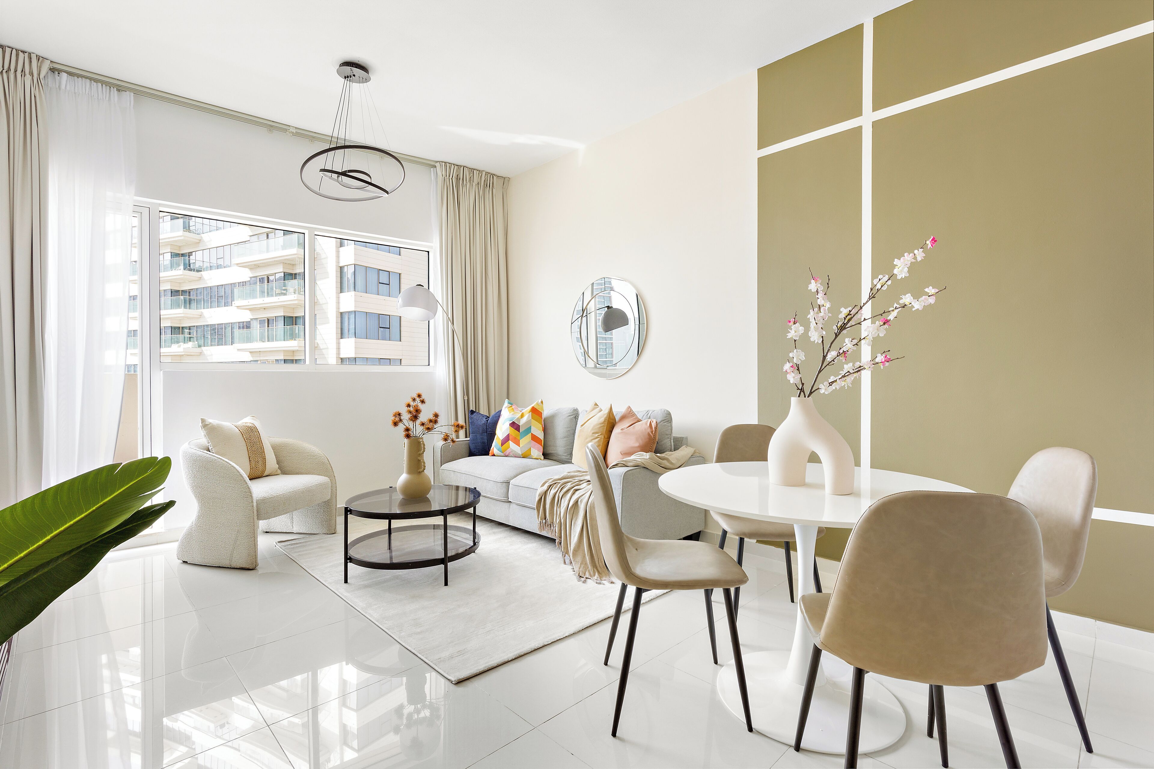 Business Apartment | Living area | 50-inch Smart TV with digital channels