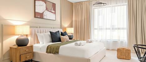 Elite appartement | Lakens van Egyptisch katoen, luxe beddengoed