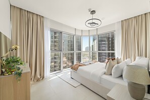 Executive appartement | Lakens van Egyptisch katoen, luxe beddengoed