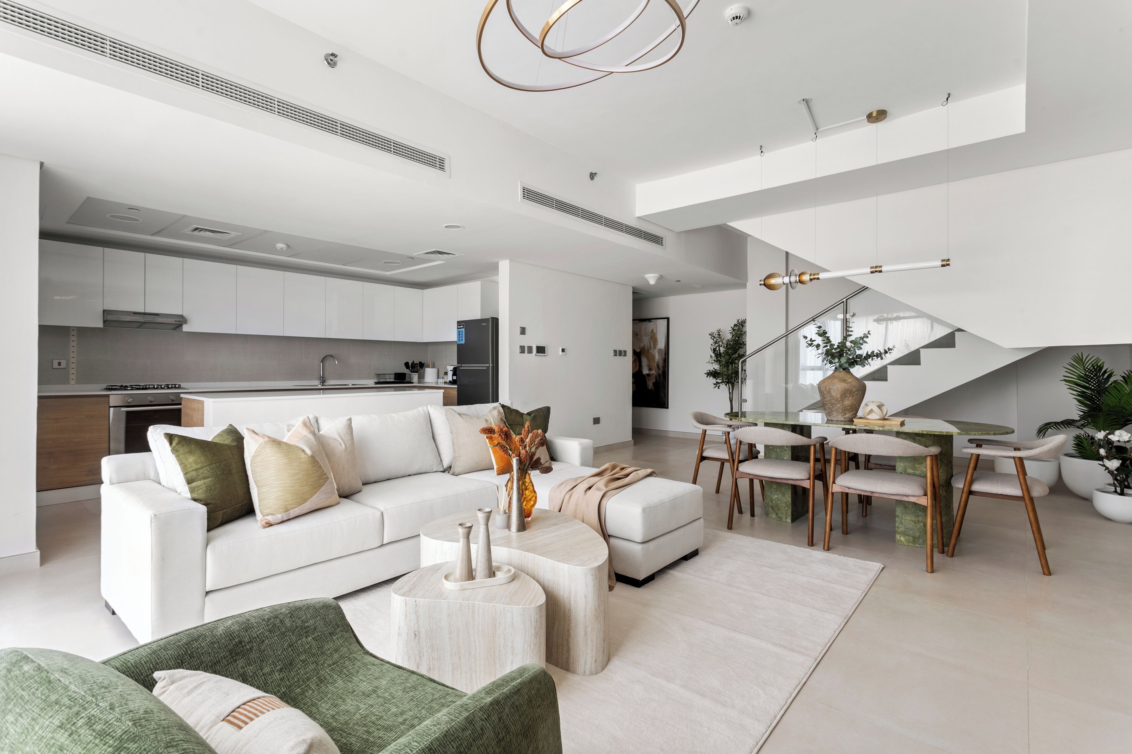 Deluxe Apartment | Living area | 50-inch Smart TV with digital channels