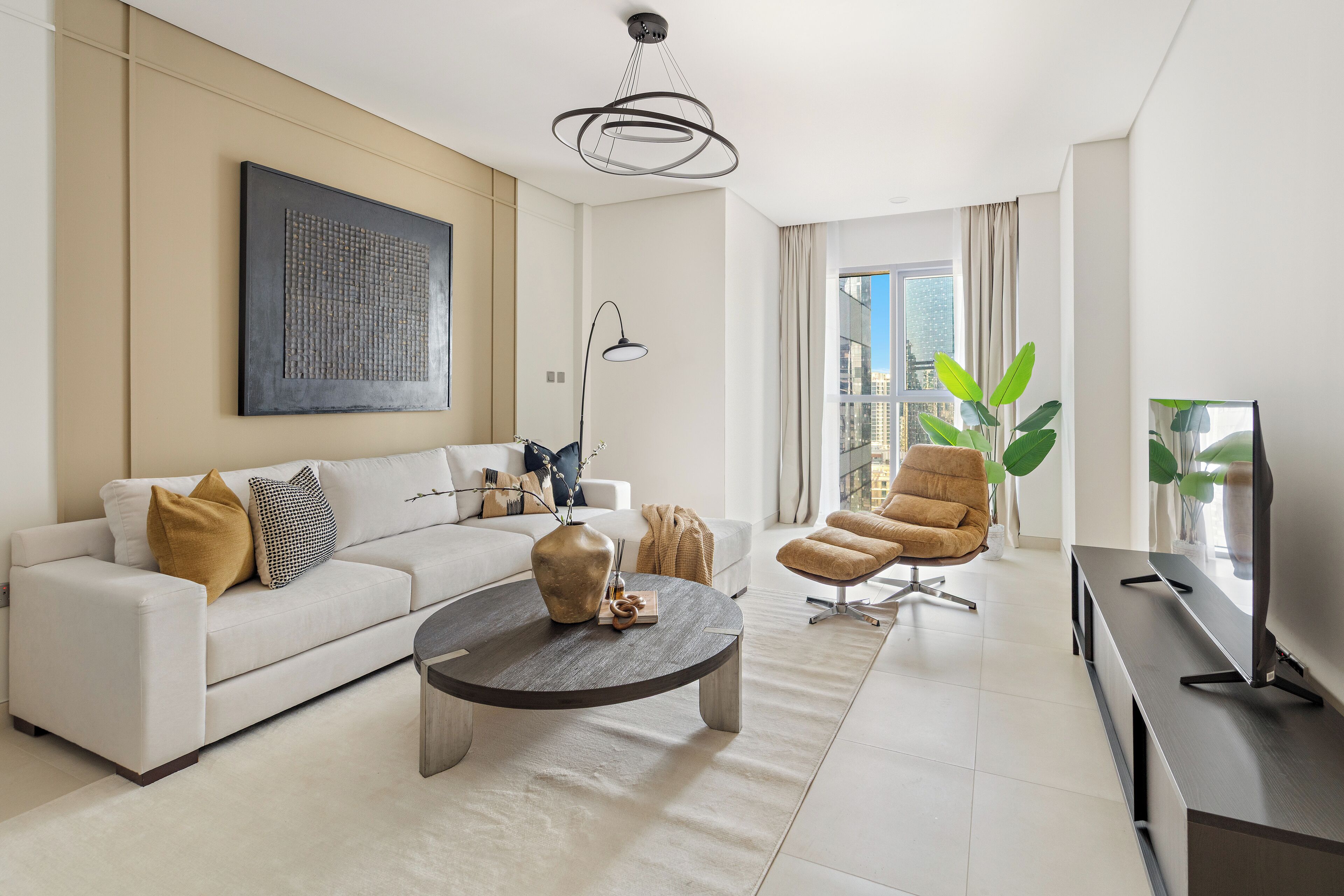 Classic Apartment | Living area | 50-inch Smart TV with digital channels