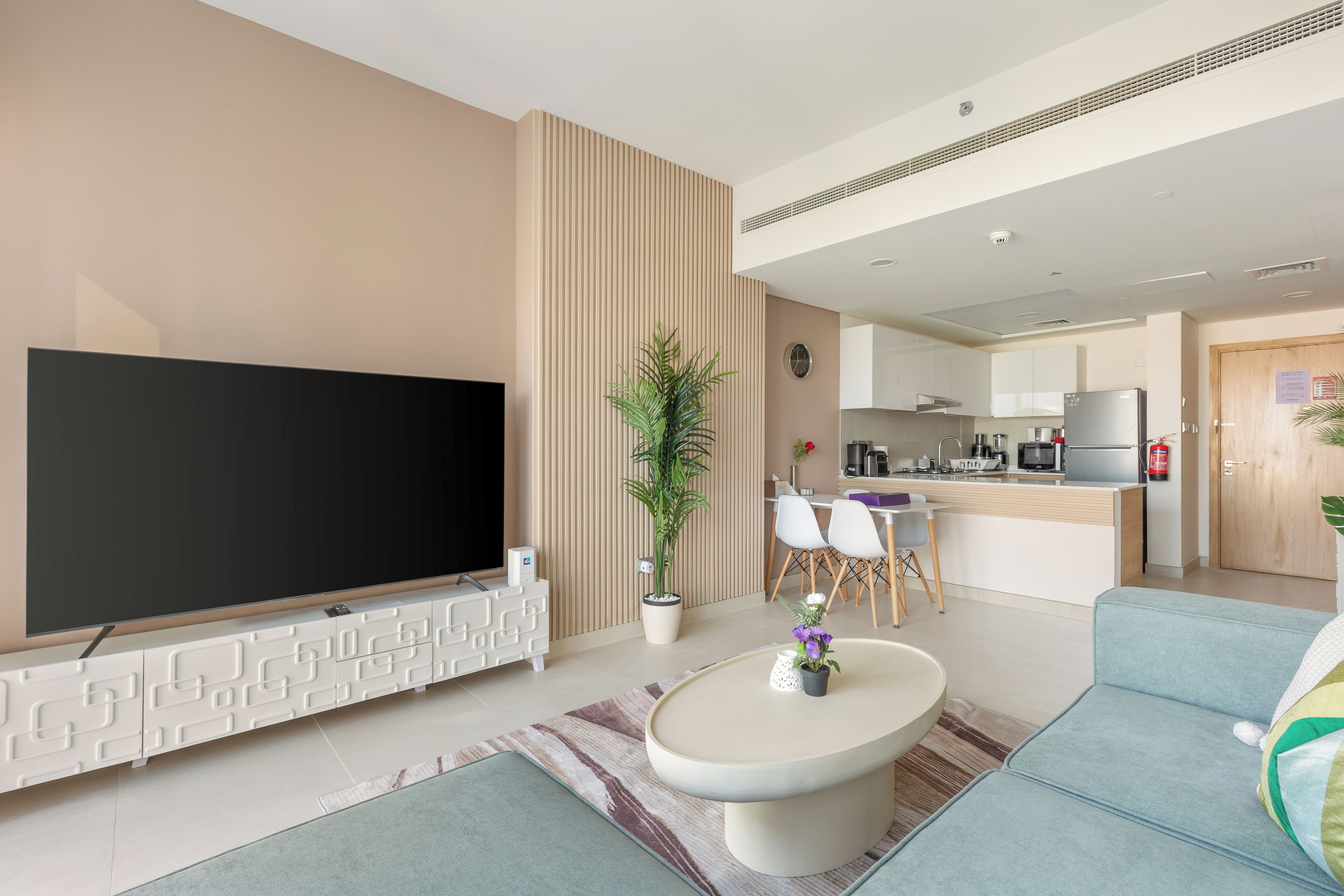 Executive Apartment | Living area | 50-inch Smart TV with digital channels