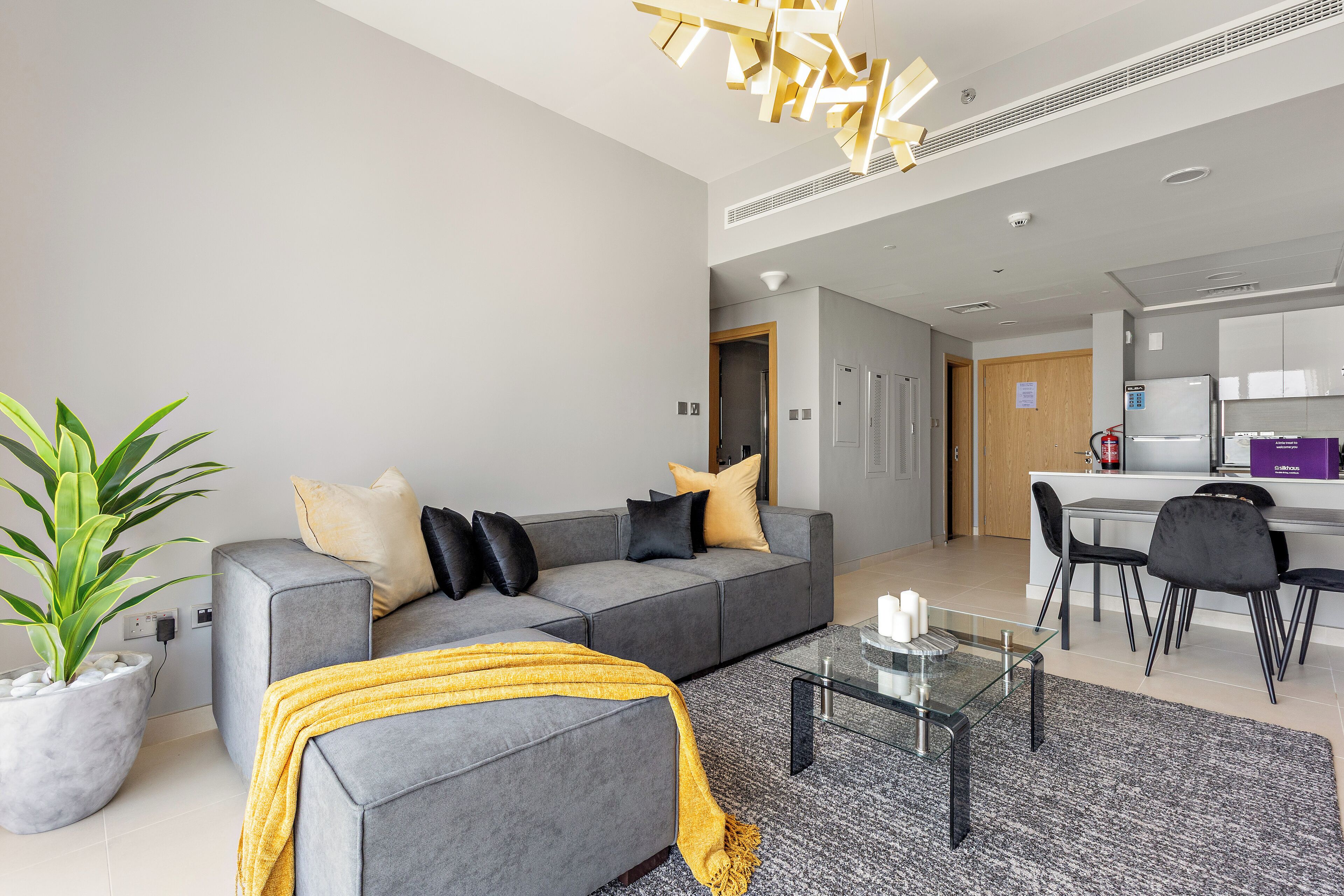 Standard Apartment | Living area | 50-inch Smart TV with digital channels