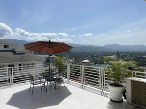 Deluxe Apartment, 3 Bedrooms, Private Pool, City View | Terrace/patio - 360 Rokview Suites (Kingston)