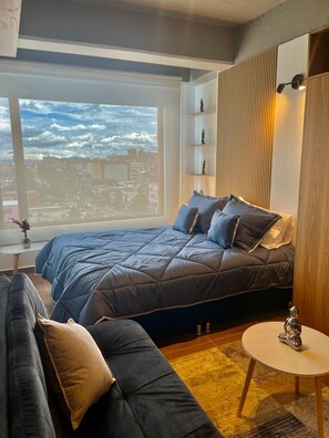1 bedroom, iron/ironing board, Internet, bed sheets