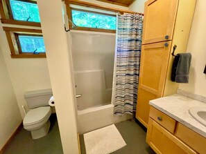 Hair dryer, towels, soap, shampoo - Charming Private Mountain Home (Waitsfield)