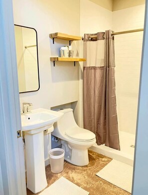 Towels, soap, toilet paper