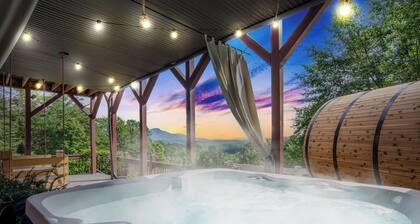 Private estate w/ hot tub, sauna, game room, theater, pickleball & epic views