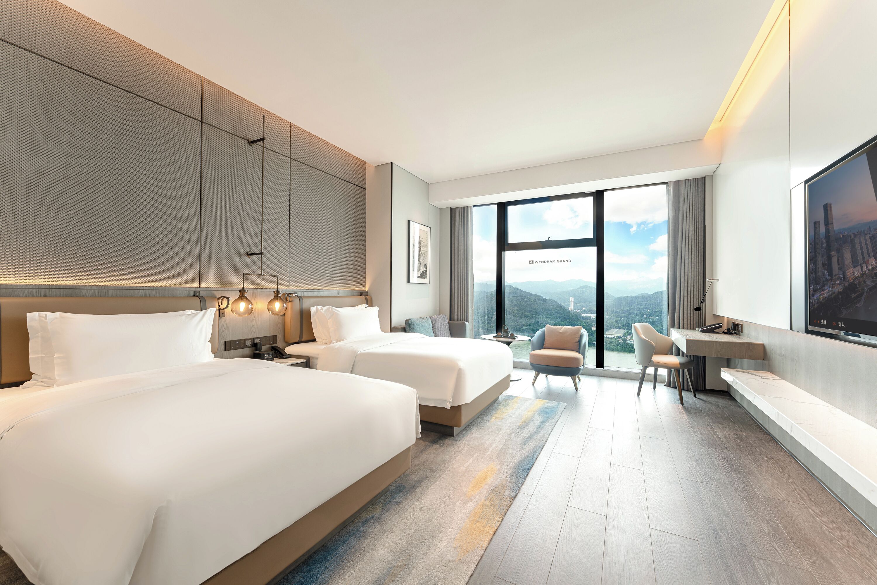 Rom – executive, 2 enkeltsenger, byutsikt | Sengetøy i egyptisk bomull, sengetøy av topp kvalitet og dundyner