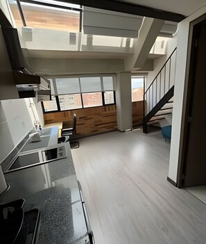 Classic Apartment | Dapur peribadi | Peti sejuk mini, ketuhar gelombang mikro, ketuhar, dapur