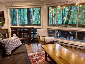 TV connectée, cheminée