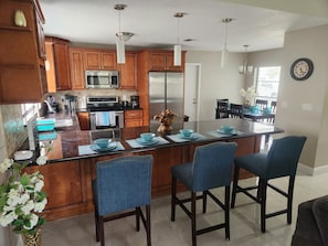 Microwave, oven, stovetop, dishwasher