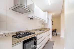 Private kitchen - Apart With Barbecue 600m From the Beach Rpn0101 (Florianópolis)