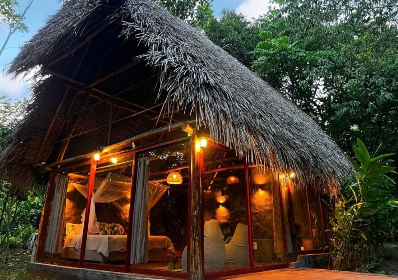 传统小屋, 1 间卧室, 花园景观 | 埃及棉床单、高档床上用品、羽绒被、迷你吧