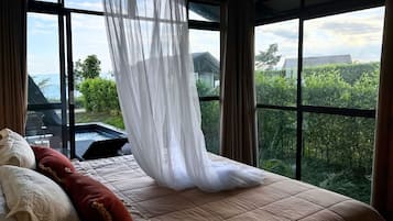 Småhus – premier, privat basseng, dalutsikt | Sengetøy i egyptisk bomull, sengetøy av topp kvalitet og dundyner