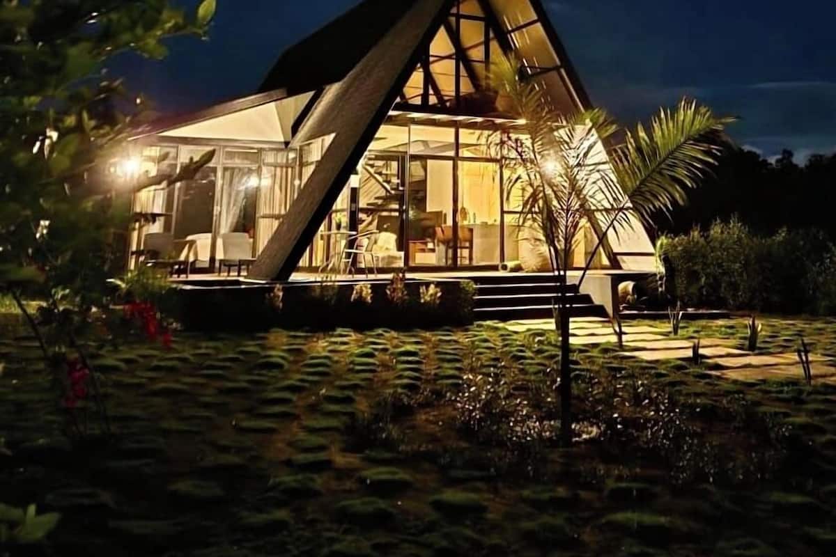 Cottage « Premier », piscine privée, vue vallée | Vue de la chambre