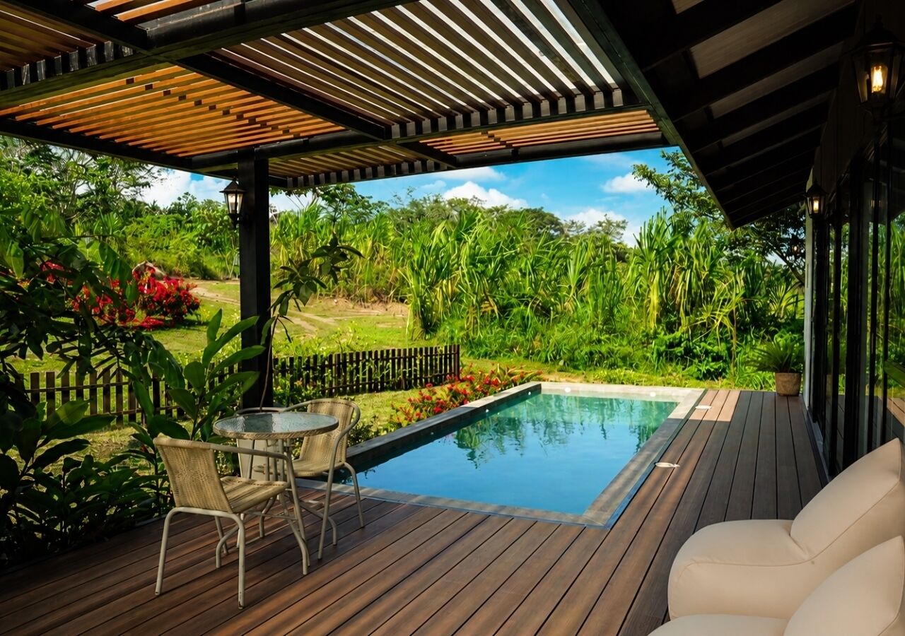Comfort Cottage, 2 Bedrooms, Private Pool, Garden View | Egyptian cotton sheets, premium bedding, down duvets, minibar