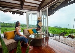 Casa de campo tradicional, 3 habitaciones, vista al jardín | Vista desde la habitación