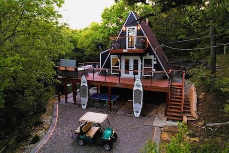 Exterior. Secluded Lake Retreat • Hot Tub, Fire Pit, Golf Cart + Mini Golf