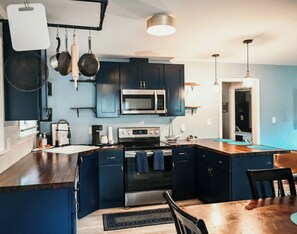 Microwave, oven, stovetop, dishwasher