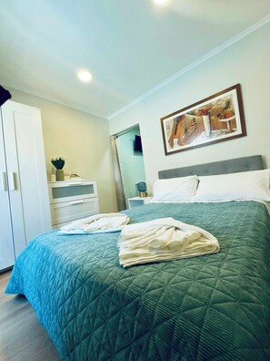 1 soverom, strykejern/-brett, wi-fi og sengetøy