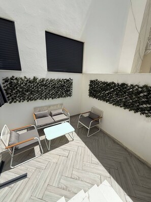 Leilighet, 2 soverom, byutsikt | Terrasse/patio