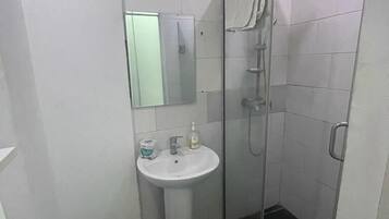 Apartment | Bathroom | Shower, hair dryer, soap, toilet paper