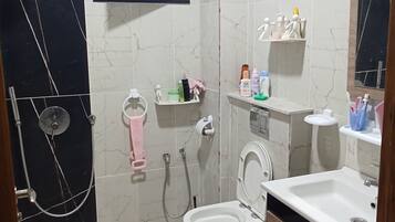 Towels, soap, toilet paper