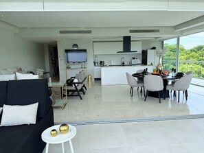 Apartment, Multiple Beds, Pool Access, Ocean View (Bolongo 302) | Living area