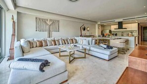 Apartment, Multiple Beds, Pool Access, Ocean View (Bolongo 005) | Living area
