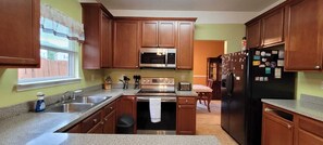 Microwave, oven, stovetop, dishwasher
