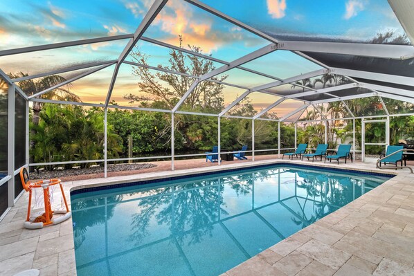 A heated pool