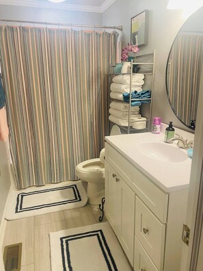 Hair dryer, towels, soap, toilet paper - Bohemian Dream near Downtown (Martin)
